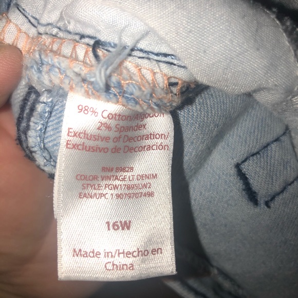 Faded Glory 16W, EUD w/ embroidery - Picture 6 of 6